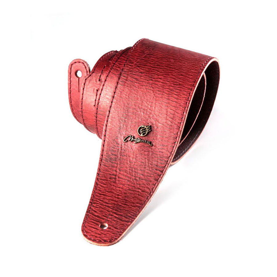 Correa Magma Grooved cuero rojo para guitarra (07MM05.)