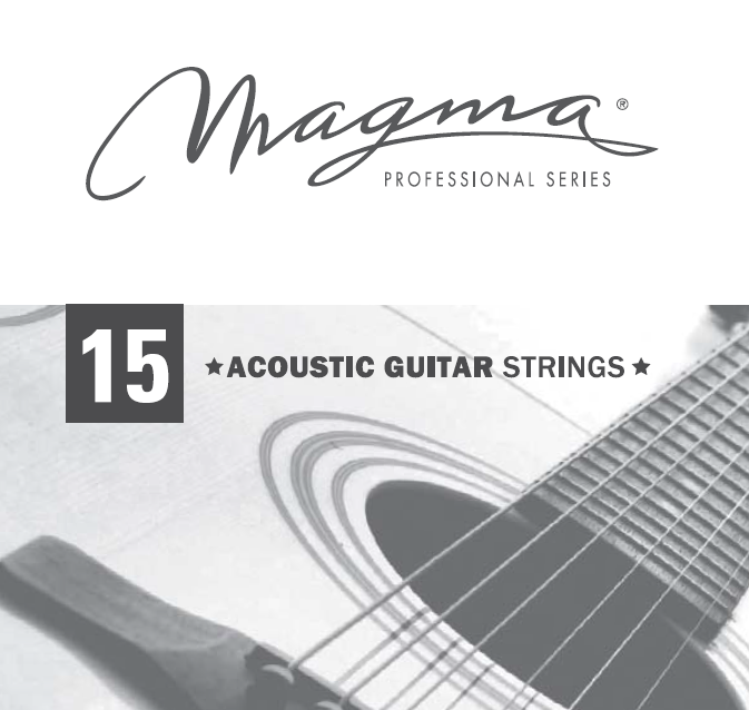 Cuerda Guitarra Acústica Magma Plain Steel .015 GA015