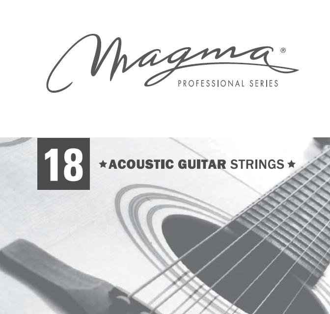 Cuerda Guitarra Acústica Magma Plain Steel .018 GA018