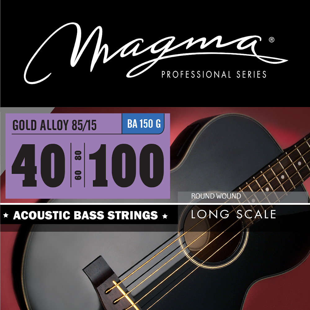 Encordado Bajo Acustico Magma - Light Cuerdas Gold Alloy - Escala Larga 34" Set .040 - .100 (BA150G) 1 Set