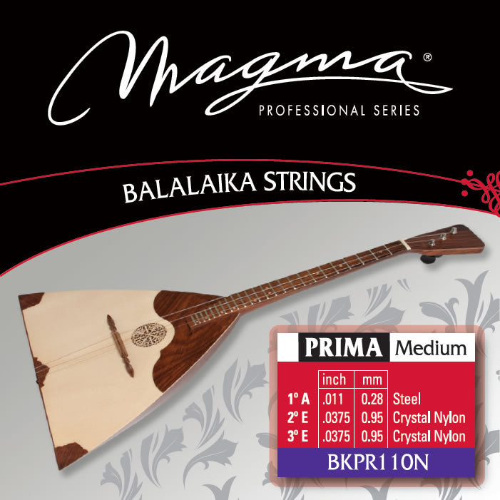 Encordado Magma Balalaika Prima Medium Acero - Nylon Cristal (BKPR110N) 1 Set