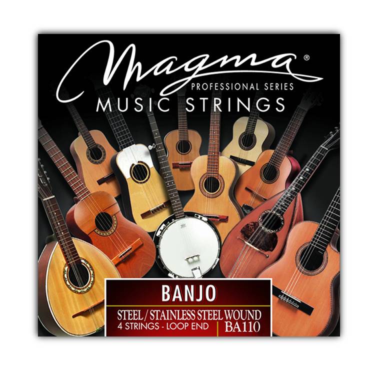 Encordado Magma Banjo 5 cuerdas c/lazo Acero-Cobre plateado (BA110) 1 Set