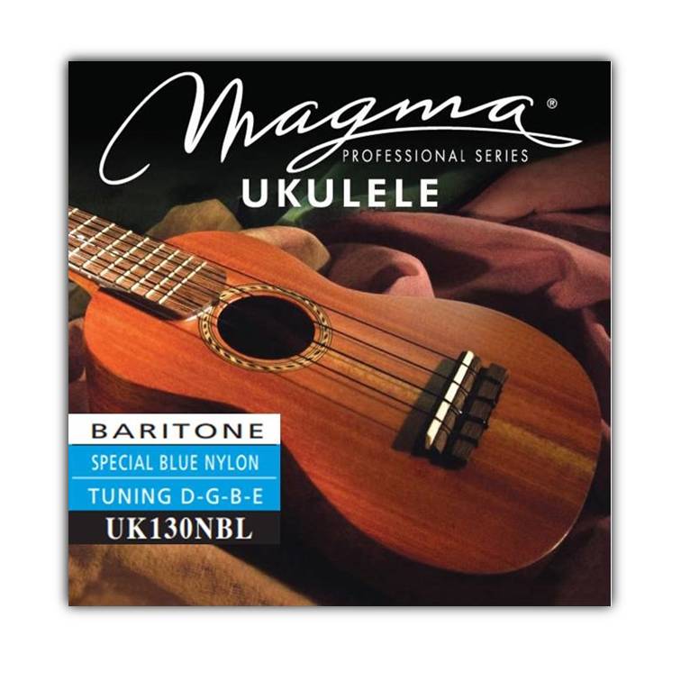 Encordado Magma Ukelele Baritono Nylon Azul Afinación Hawaiana (UK130NP) 1 Set