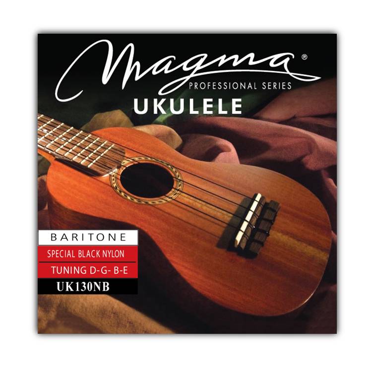 Encordado Magma Ukelele Baritono Nylon Negro Afinación Hawaiana (UK130NB) 1 Set