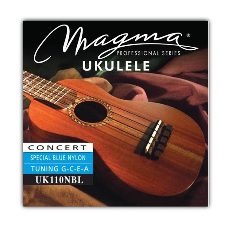 Encordado Magma Ukelele Concierto Nylon Azul Afinación Hawaiana (UK110NP) 1 Set