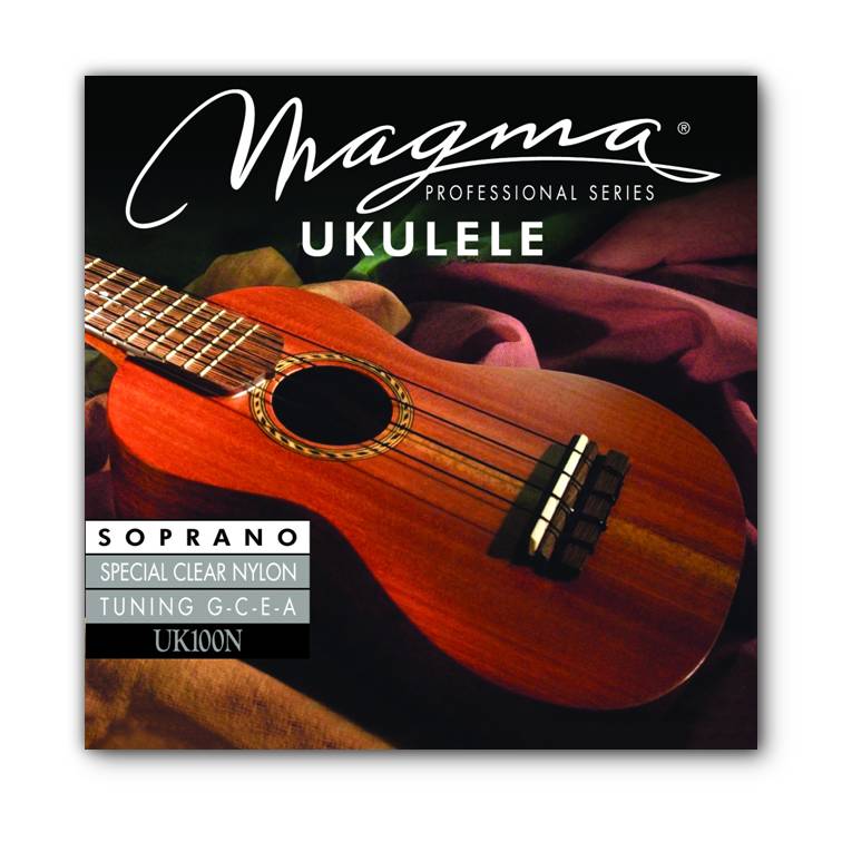 Encordado Magma Ukelele Soprano Nylon Especial Afinación Hawaiana (UK100N) 1 Set