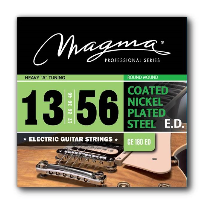 Magma Electric Guitar Strings - Heavy COATED Nickel P/Steel Guit Electrica Set .013" - .056" - GE180ED - 1 Set