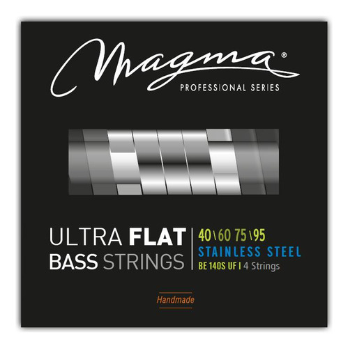 Set Cuerdas Bajo Electrico Magma Extra Light+ - Ultra Flat Strings - Escala Larga 34" 4 Cuerdas Set, .040 - .095 (BE140SUF) 1 Set