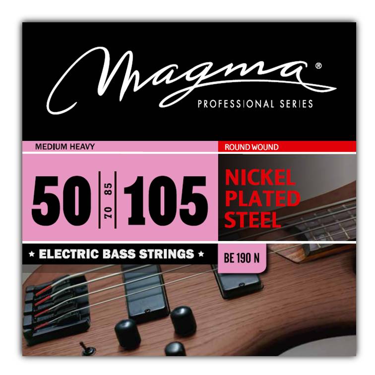 Set Cuerdas Bajo Electrico Magma Medium Heavy - Nickel Plated Steel Round Wound - Escala Larga 34" Set, .050 - .105 (BE190N) 1 Set