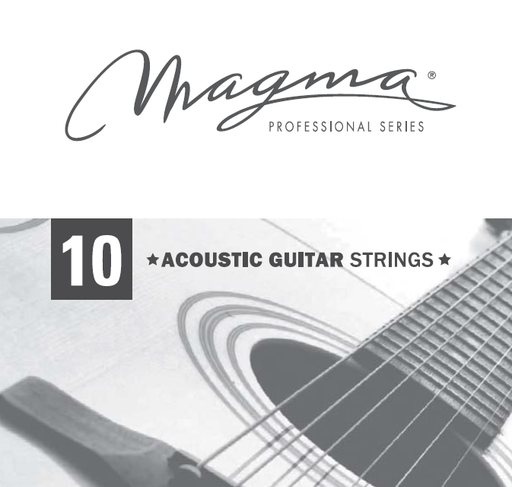 [GA010PB] Cuerda Guitarra Acústica Magma Plain Steel .010 GA010