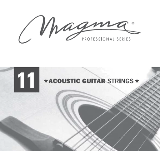 [GA011PB] Cuerda Guitarra Acústica Magma Plain Steel .011 GA011