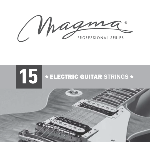 [GE015N] Cuerda Guitarra Electrica Magma Plain Steel .015 GE015N