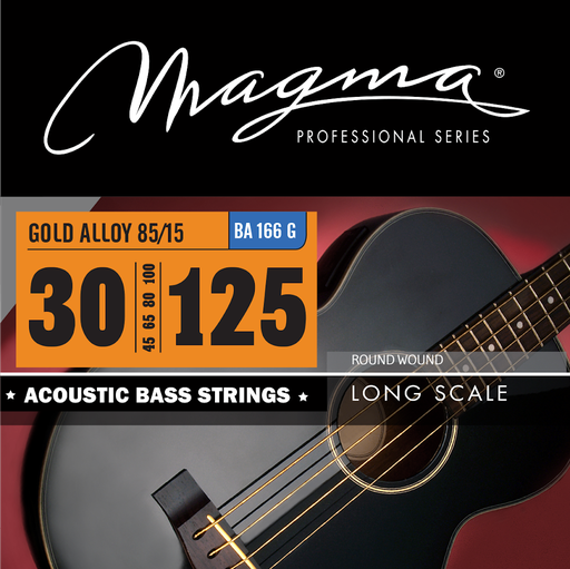 [BA166G] Encordado Bajo Acustico Magma - Medium Light Cuerdas Gold Alloy - Escala Larga 34" Set .030 - .125 (BA166G) 1 Set