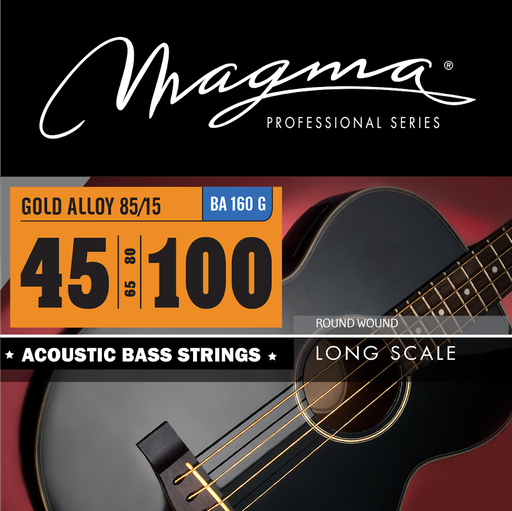 [BA160G] Encordado Bajo Acustico Magma - Medium Light Cuerdas Gold Alloy - Escala Larga 34" Set .045 - .100 (BA160G) 1 Set