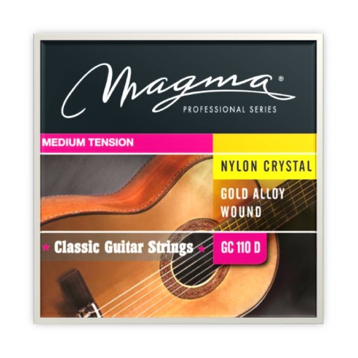 [GC110D] Encordado Magma Guitarra Clásica - Nylon Cristal Especial/Aleación de Bronce Tensión Media (GC110D) 1 Set