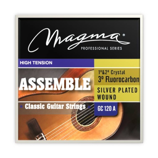 [GC120A] Encordado Magma Guitarra Clásica Assamble - 3° Flurocarbono/Alambre de Cobre Plateado Tensión Alta (GC120A) 1 Set