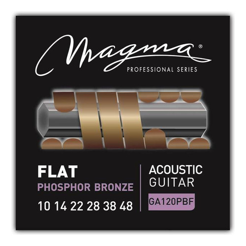 [GA120PBF] Set Cuerdas Guit Acustica Magma - Light Cuerdas Guit Acustica FLAT Phosphor Bronze Set .010" - .048" - GA120PBF 1 Set