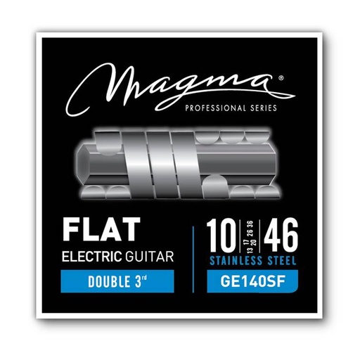 [GE140SF] Set Cuerdas Guit Electrica Magma - Light Stainless Steel FLAT Guit Electrica 3ra Extra Set .010" - .046" (GE140SF) 1 set